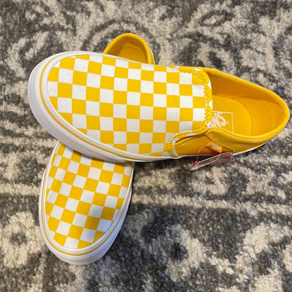 Yellow checkered vans
